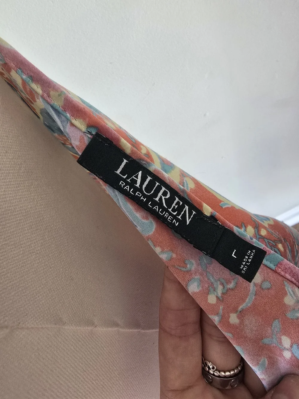 Ralph Lauren Pink and Light Blue Paisley Slip